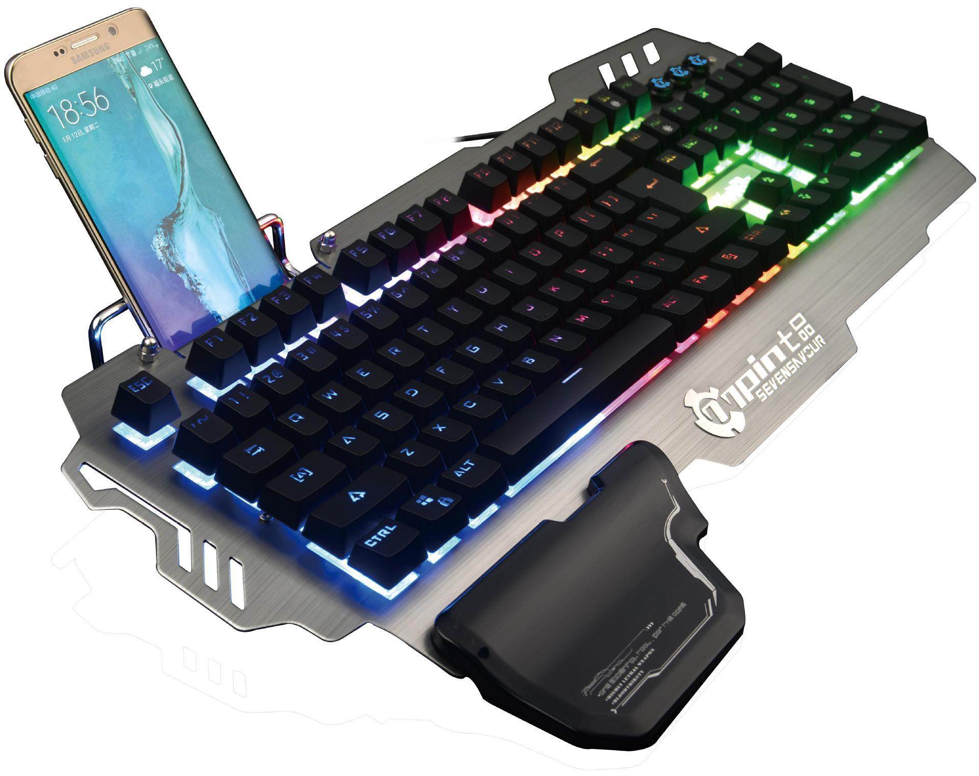 Super cool metal keyboard wire mixed light mechanical game keyboard - EYESPHERE