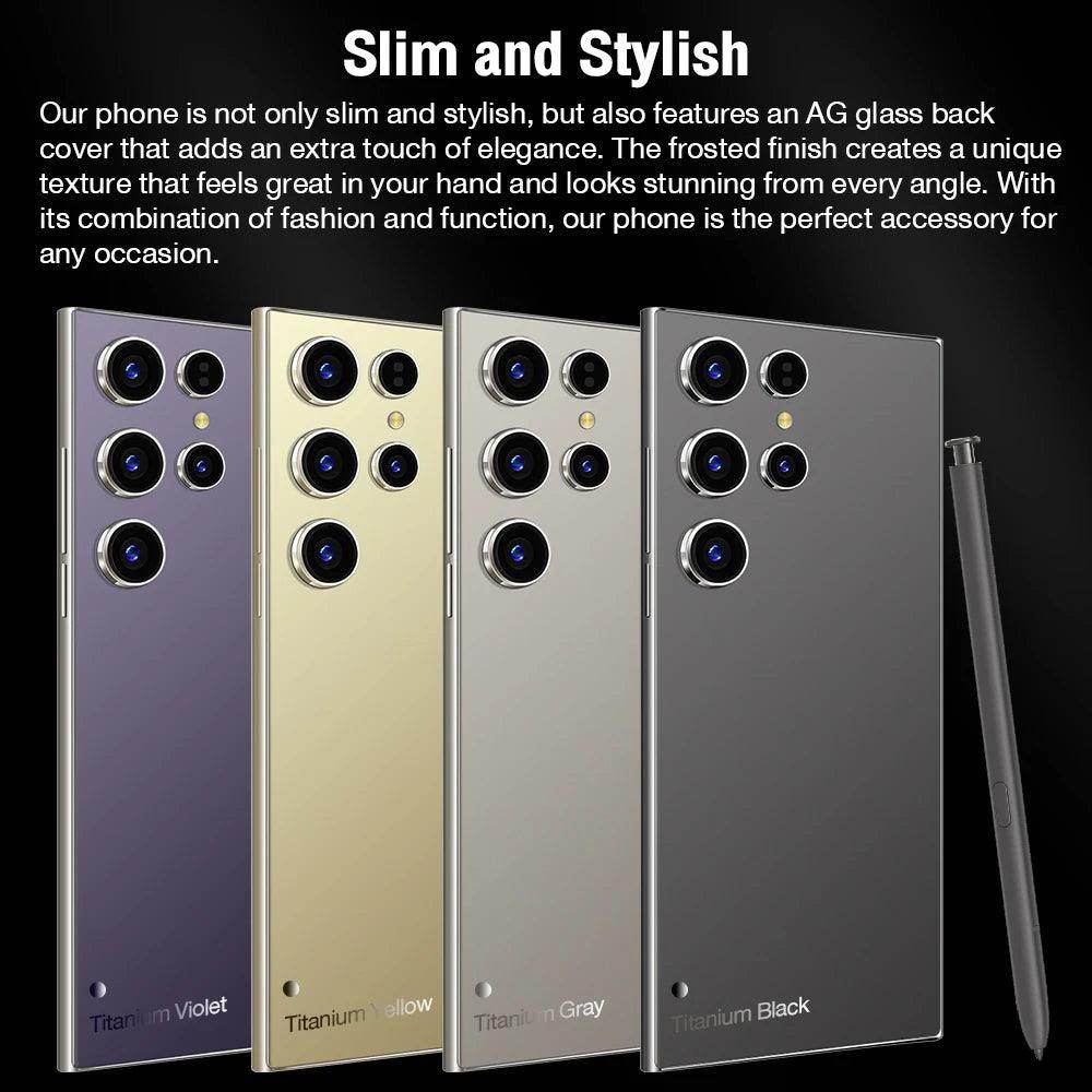 S24 Ultra 7.3HD Cellphones Global Version 4G 5G Original Smartphone Dual SIM Android 14 Cell Phone 8000mAh Mobile Phones - EYESPHERE