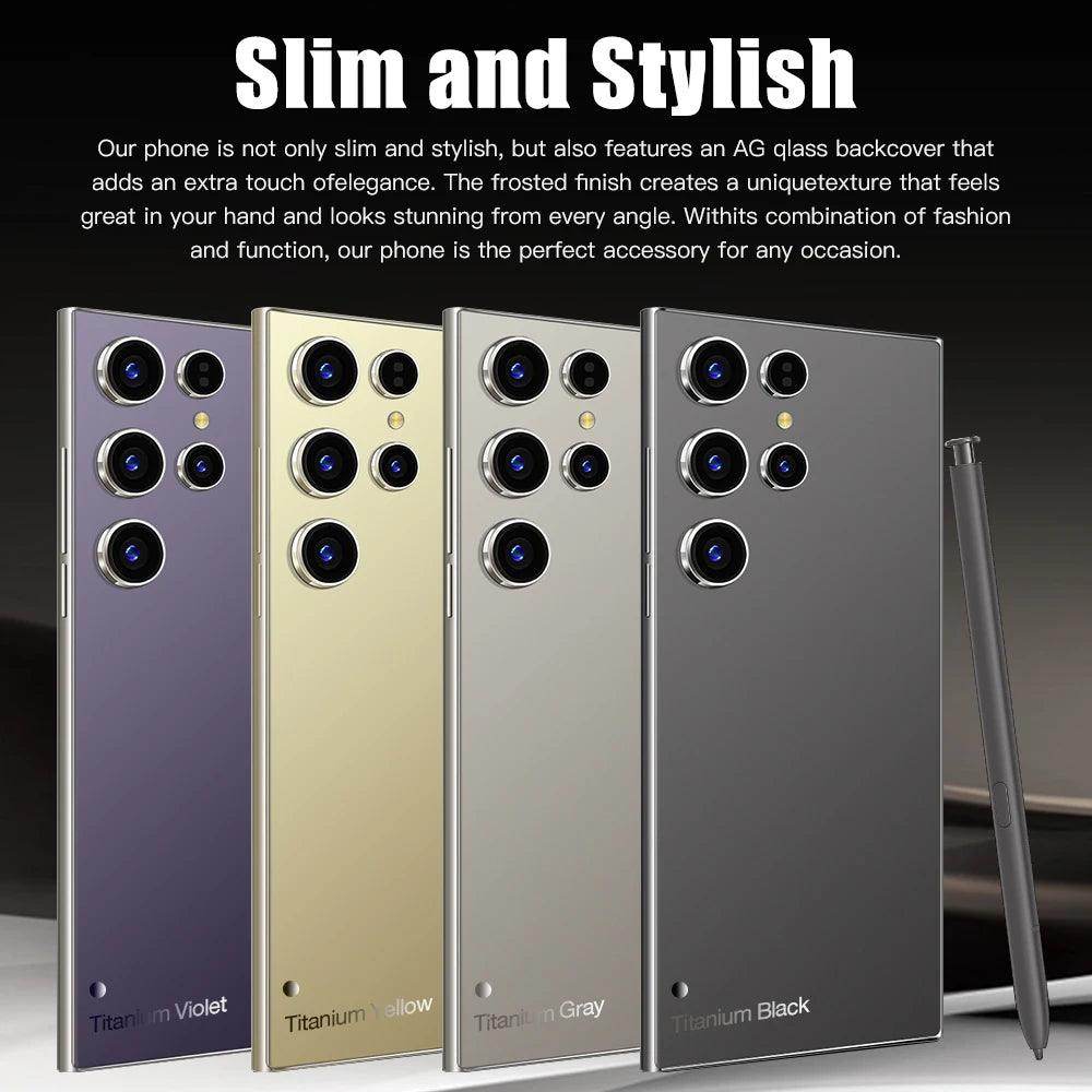 S24 Ultra 7.3HD Cellphones Global Version 4G 5G Original Smartphone Dual SIM Android 14 Cell Phone 8000mAh Mobile Phones - EYESPHERE