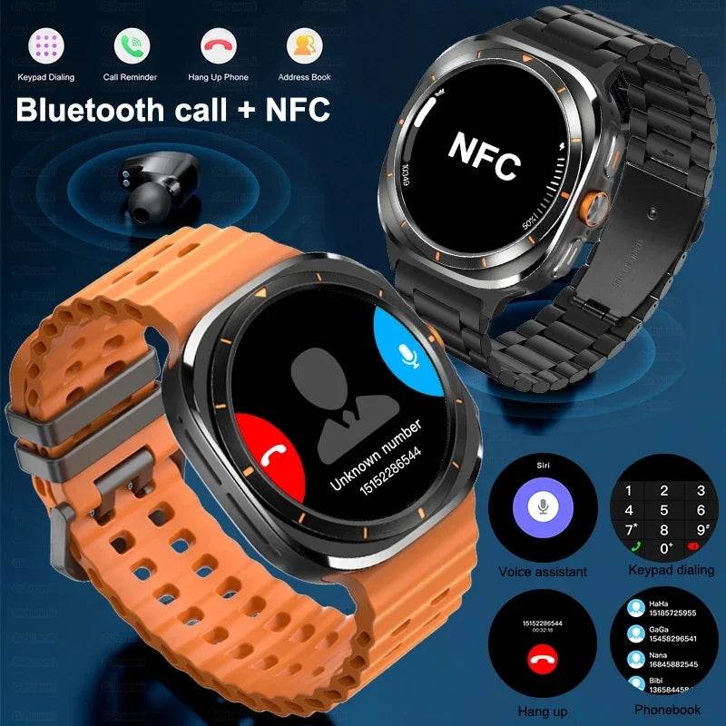 For Samsung Galaxy Watch 7 Ultra New GPS Track Smart Watch Men AMOLED Always Display Clock BT Talk NFC Sport Smartwatches Women - EYESPHERE