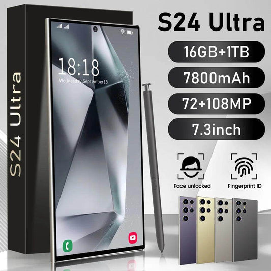 S24 Ultra 7.3HD Cellphones Global Version 4G 5G Original Smartphone Dual SIM Android 14 Cell Phone 8000mAh Mobile Phones - EYESPHERE