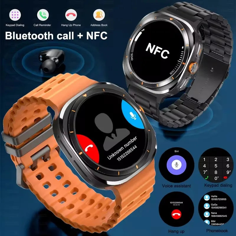 2024New Galaxy Watch 7 Ultra Smart Watch Men 32GB Memory GPS NFC 1.5"AMOLED Screen Fitness Tracker Health Smartwatch For Samsung