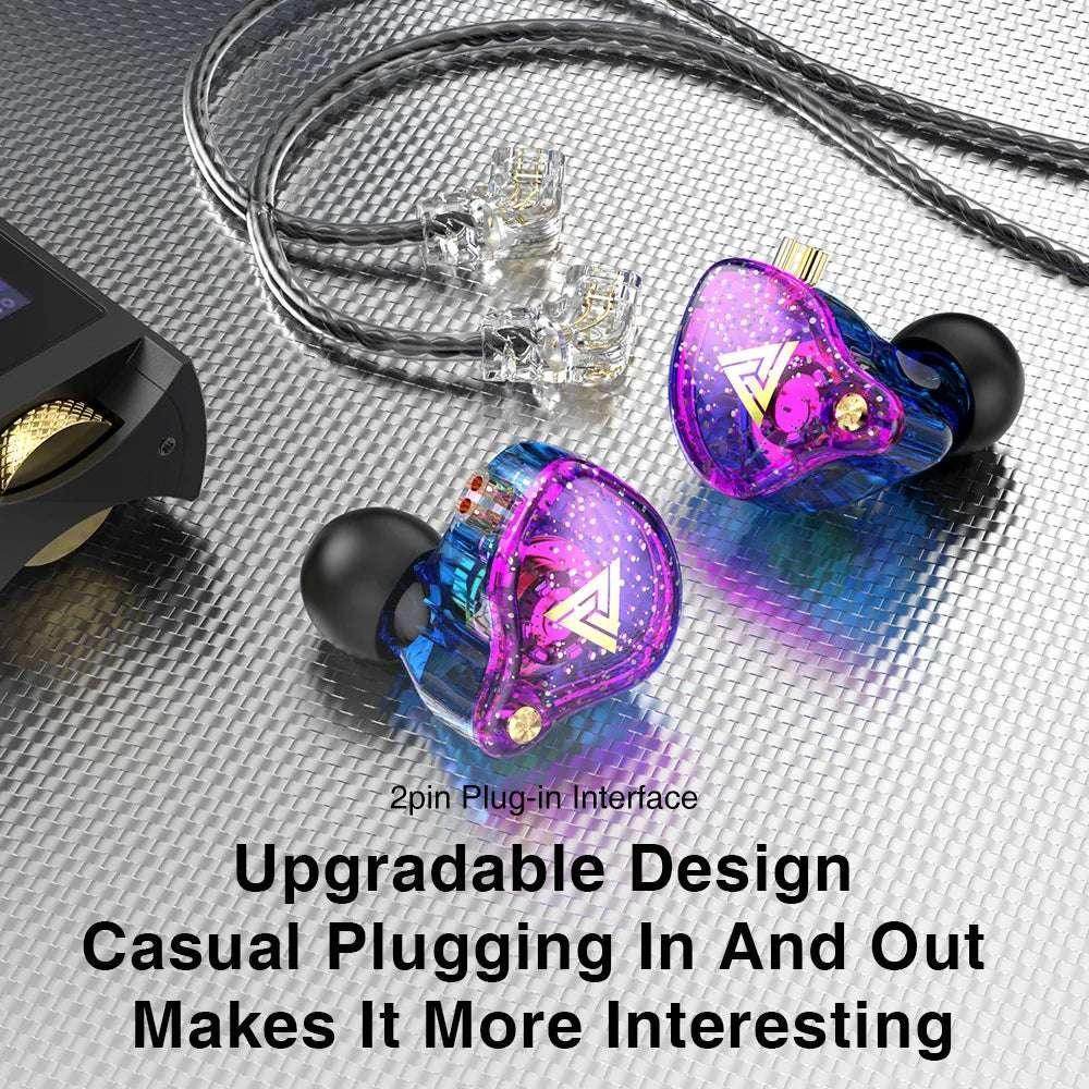 QKZ AK6 Pro Earphone Detachable Wired Headphones with Mic Noice Cancelling Headset Gamer Musician Monitor Earbuds For Xiaomi - EYESPHERE