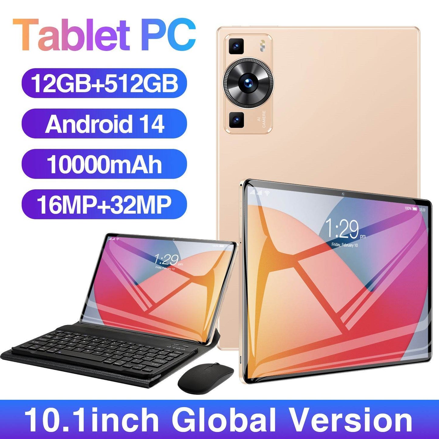 10.1-inch Tablet PC Bluetooth Learning Dual Card Android Smart Call - EYESPHERE