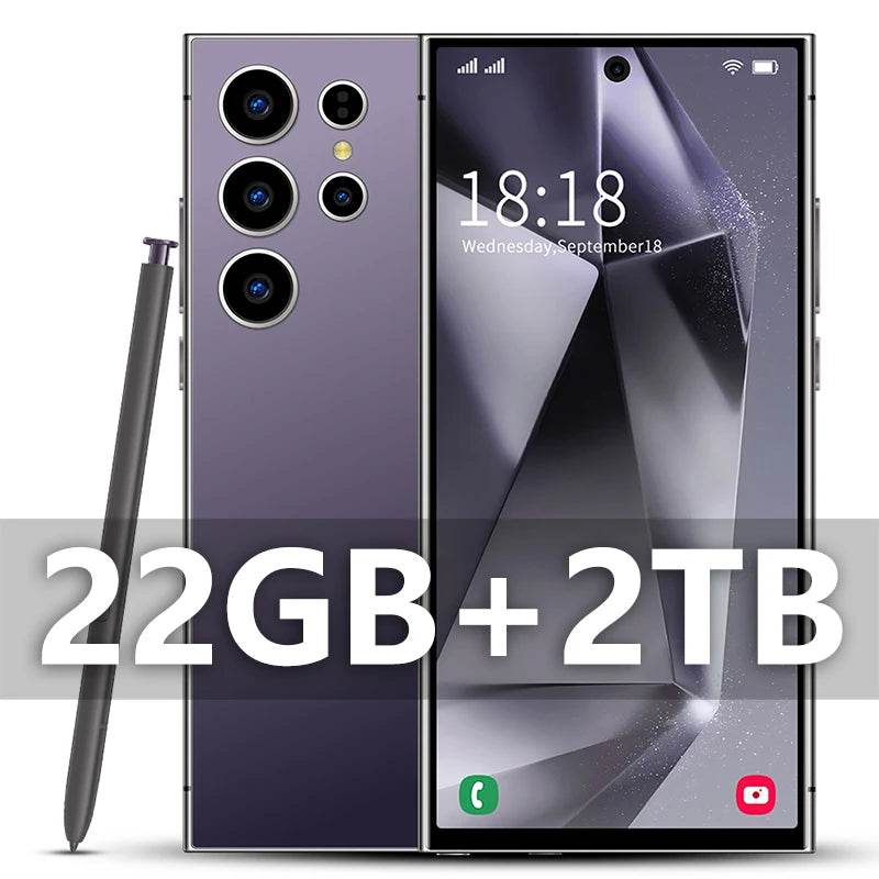 2024 New S24 Ultra Smartphone Original 7.3 Inch Celulares Android Moblie Phones Unlocked 5G Dual Sim Global Version CellPhones - EYESPHERE