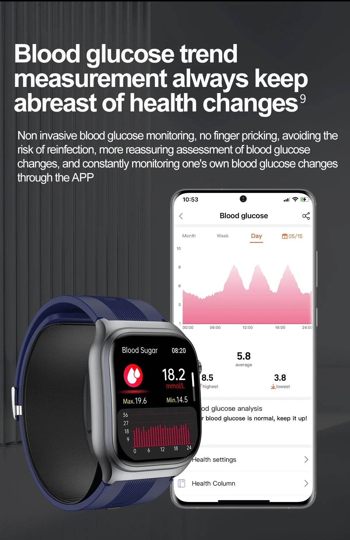 2025 New Medical Grade Smart Watch Air Pump ECG True Accurately Blood Pressure Airbag Health Watch Uric Acid Blood Lipids Watch - EYESPHERE