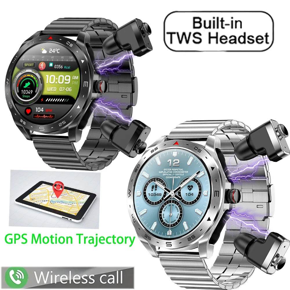 2024 TWS 2-in-1 Bluetooth Earphones Men Smart Watch Bluetooth Call GPS Motion Trajectory HIFI 9D Sound Quality Women Smartwatch - EYESPHERE