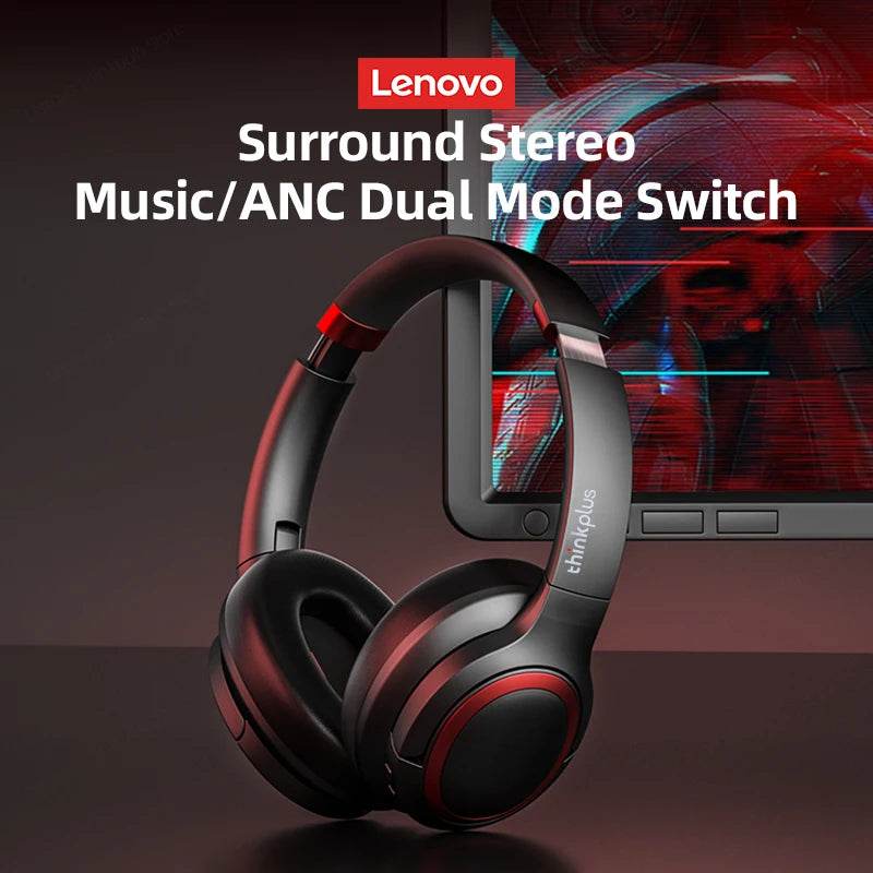 Lenovo TH40 Wireless Bluetooth Over-Ear Headset For PS4 PS5 PC Noise Reduction Gaming Earbuds Outdoor Sport Earphones With Mic - EYESPHERE