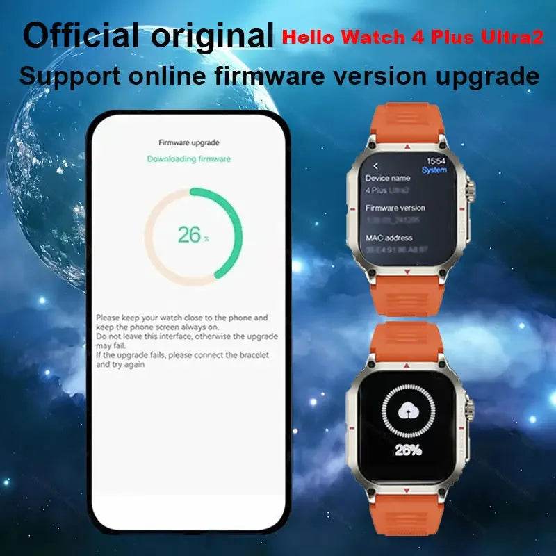 Smartwatch 2025 New Hello Watch 4 Plus ULTRA2 49mm AMOLED 4G ROM GPS GPT NFC Compass Bluetooth Call Sports Clock Men Women PK 3 - EYESPHERE