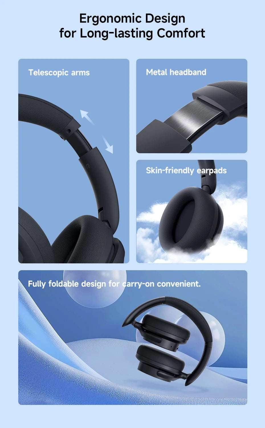 Edifier H9 Active Noise Cancelling Wireless Headphones Bluetooth 5.4 Headset Hi-Res Audio 75H Battery Life Foldable Design - EYESPHERE