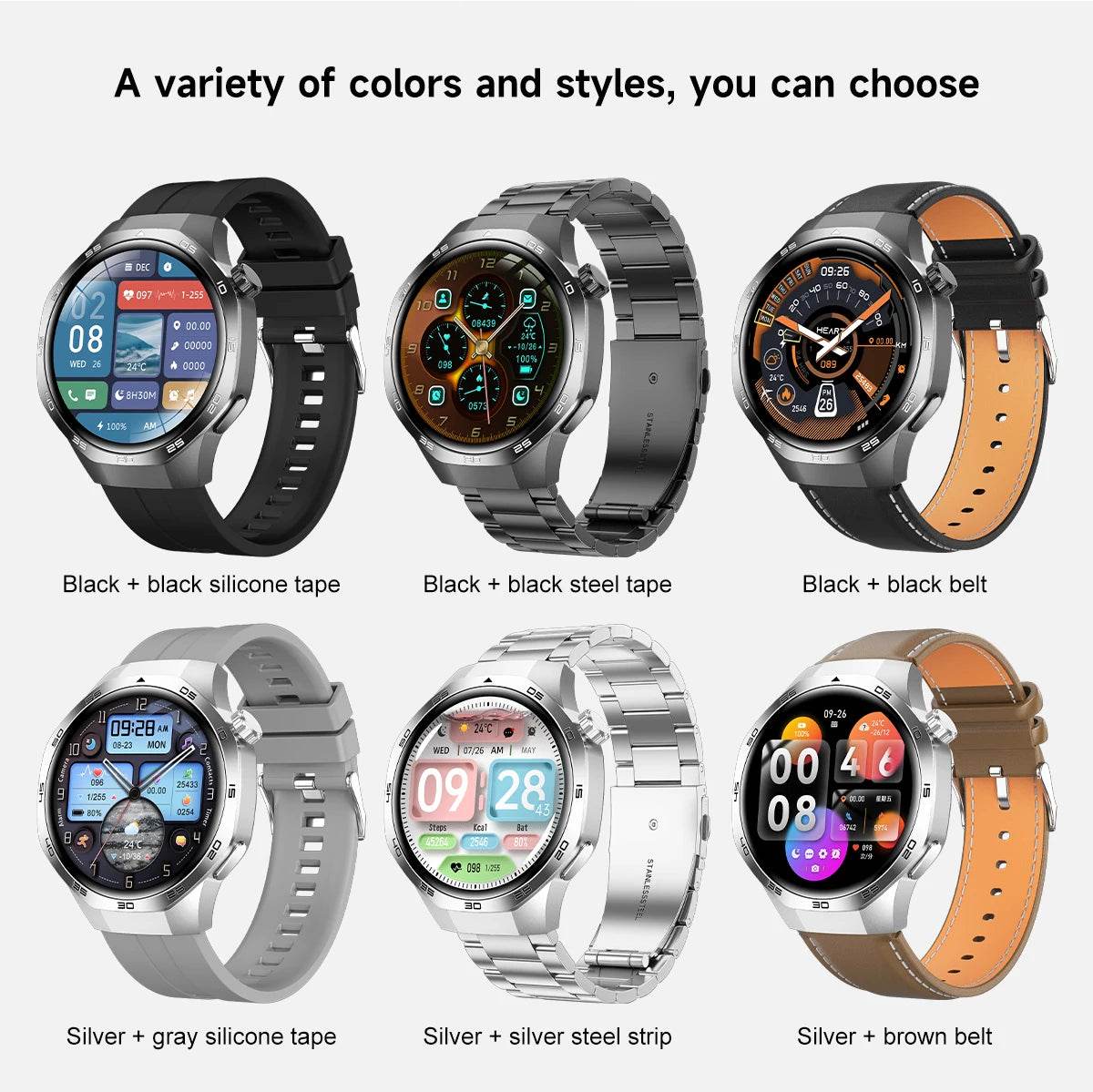 2025New For Huawei Watch GT5 Pro Smart Watch AMOLED Screen NFC GPS Tracker Bluetooth Call Health Waterproof Smartwatch Men Women - EYESPHERE