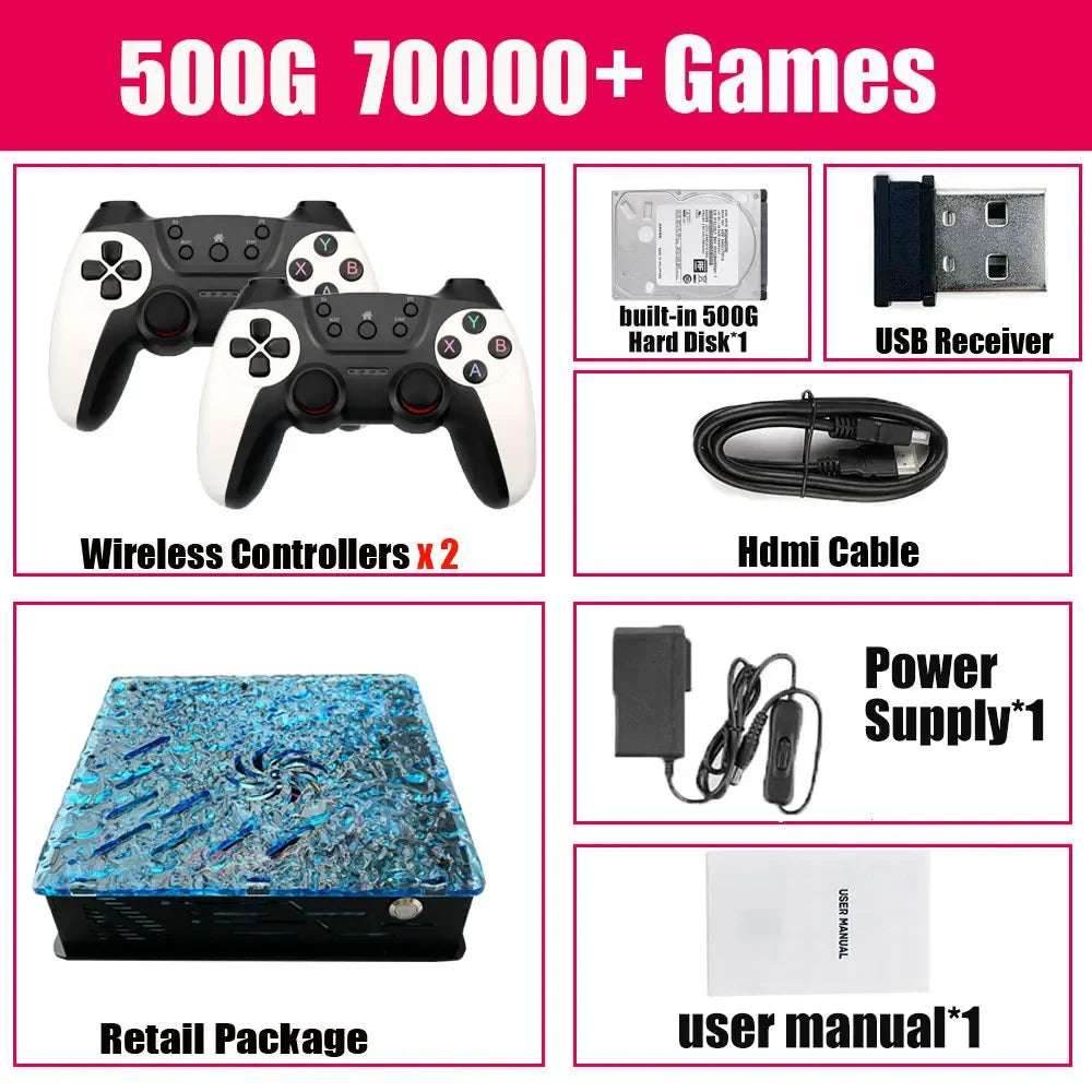 X10 Upgrades Home Game Box 500G 70000+ Games Support 60 Emulators 4K HD Display Retro Console For N64 PSP GAMECUBE Windows11 - EYESPHERE