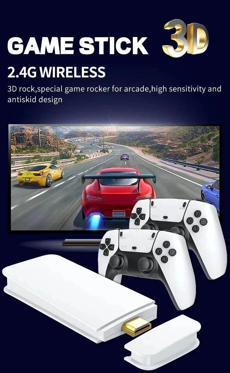 M15 Game Stick Mini TV Handheld Game Console Wireless Gamepads Video Game 64G 20000+ Retro Game HD Output Two-player for PS1 - EYESPHERE