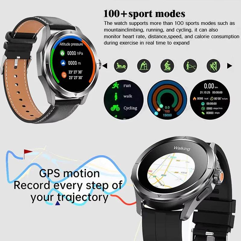 For Xiaomi S4 Ultra Outdoor Sports Smart Watch Men AMOLED Screen NFC GPS Compass Heart rate Waterproof Bluetooth Call SmartWatch - EYESPHERE