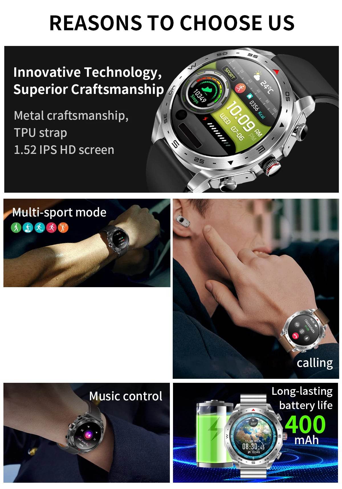 2024 TWS 2-in-1 Bluetooth Earphones Men Smart Watch Bluetooth Call GPS Motion Trajectory HIFI 9D Sound Quality Women Smartwatch - EYESPHERE