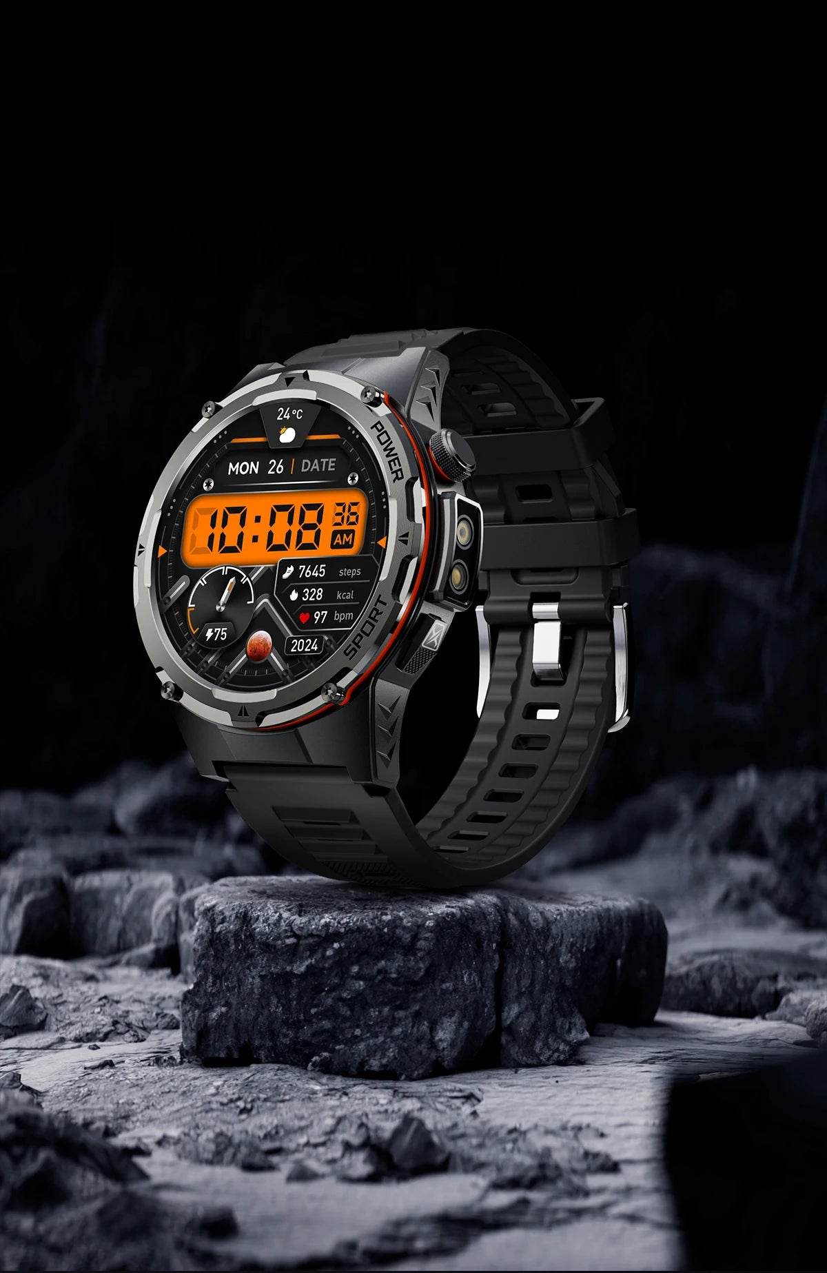 For XIAOMI IOS New Military Smart Watch IP68 outdoor Sport Watch Fitness tracker health monitor BT call NFC Laser Bracelet 2025 - EYESPHERE