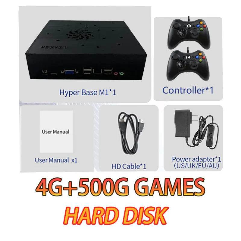 Retro X8 Gaming Console 500GB Loaded 70000+ Games for Wii PS2 DC PSP GAMECUBE Plug-and-Play On TV Windows 11 Children's Gift - EYESPHERE