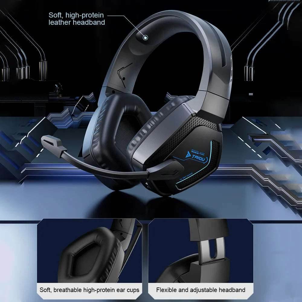 TAIDU T01 Gaming Headset High Quality Wireless Bluetooth Headphones 50mm Wired 4-mode Earphone Gamer's Choice for PC PS5 Xbox - EYESPHERE