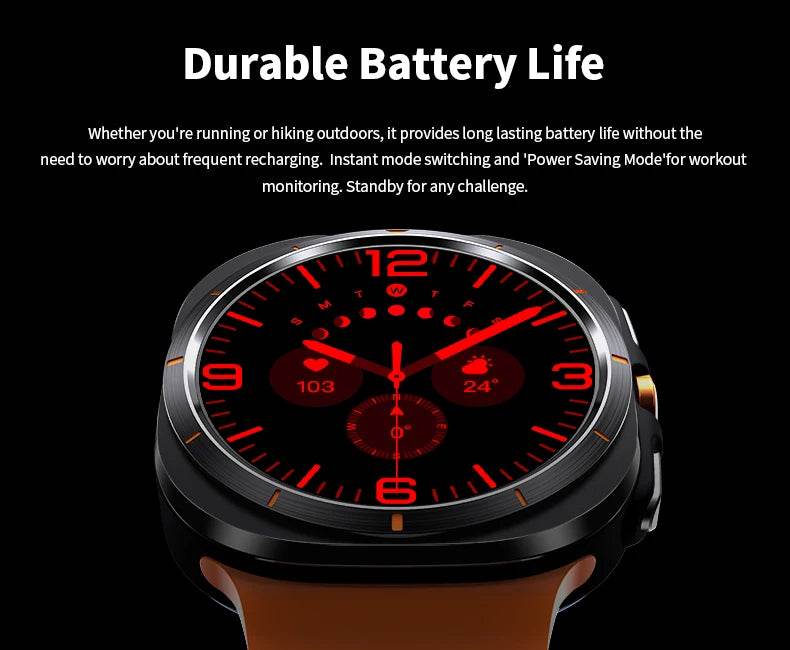 For Samsung Galaxy Watch 7 Ultra New GPS Track Smart Watch Men AMOLED Always Display Clock BT Talk NFC Sport Smartwatches Women - EYESPHERE