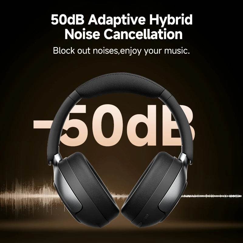 QCY H3 Pro ANC Wireless Headphone 50dB Noise Canceling Hi-Res Spatial Audio Earphone with LDAC Bluetooth 5.4 Over Ear Headset - EYESPHERE