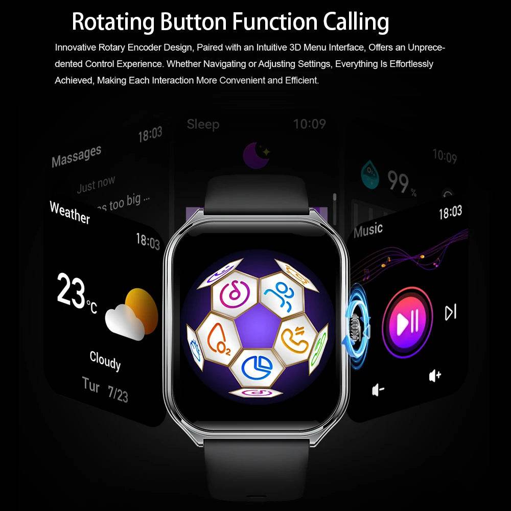 2025 New Smartwatch 0.25 inch Ultra-thin Bluetooth Call Health Monitor Watch IP68 Waterproof 100 Sport Smart Bracelet For HUAWEI - EYESPHERE