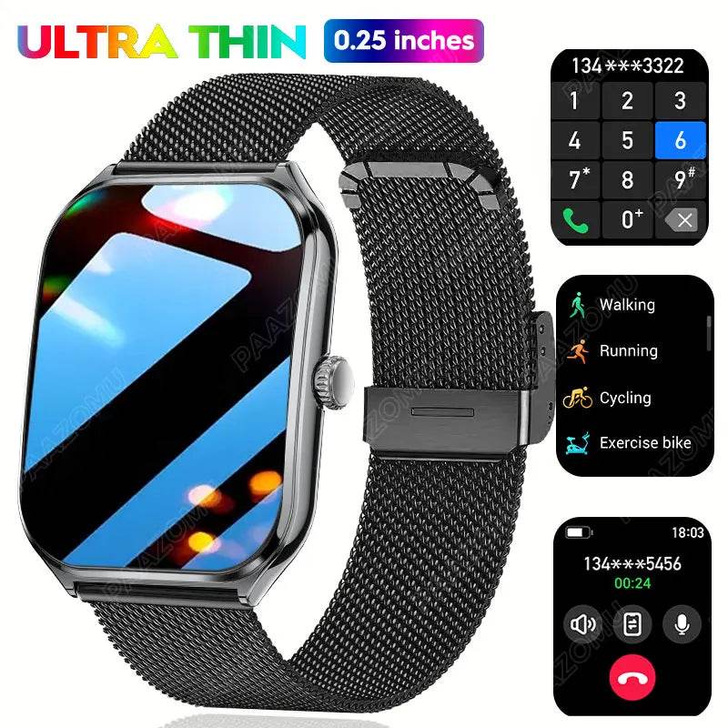 2025 New Smartwatch 0.25 inch Ultra-thin Bluetooth Call Health Monitor Watch IP68 Waterproof 100 Sport Smart Bracelet For HUAWEI - EYESPHERE