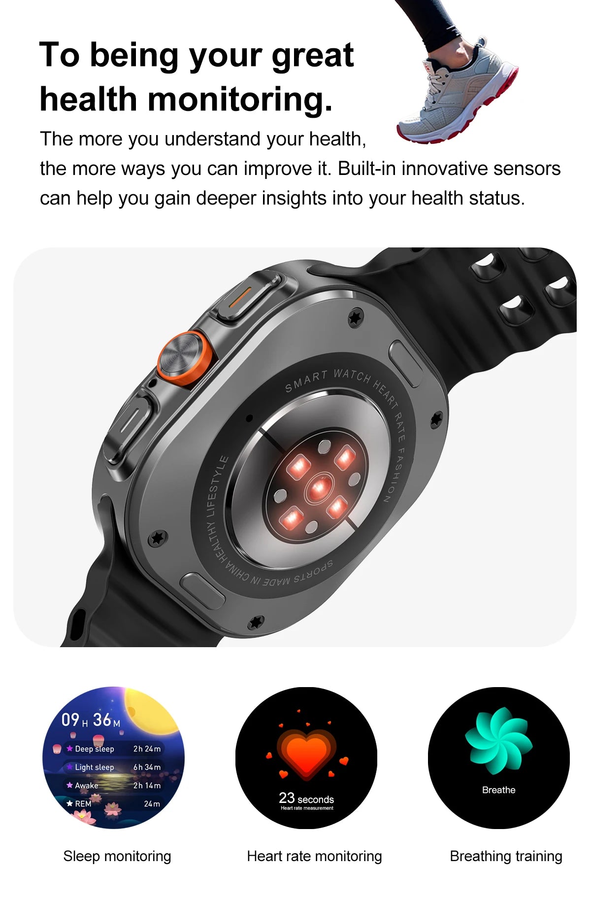 2024New Galaxy Watch 7 Ultra Smart Watch Men 32GB Memory GPS NFC 1.5"AMOLED Screen Fitness Tracker Health Smartwatch For Samsung