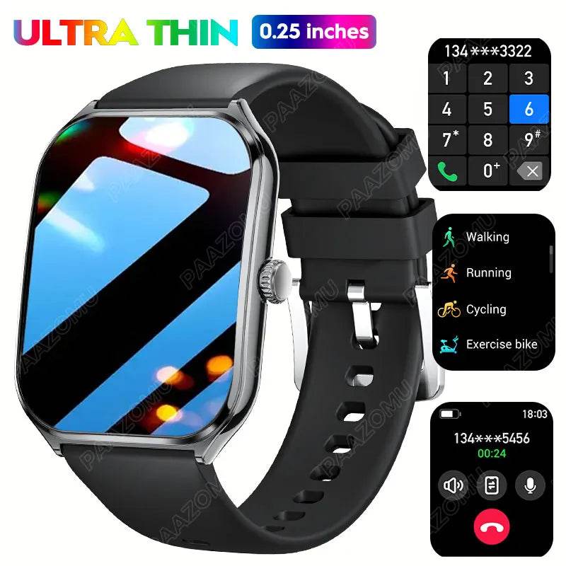 2025 New Smartwatch 0.25 inch Ultra-thin Bluetooth Call Health Monitor Watch IP68 Waterproof 100 Sport Smart Bracelet For HUAWEI - EYESPHERE