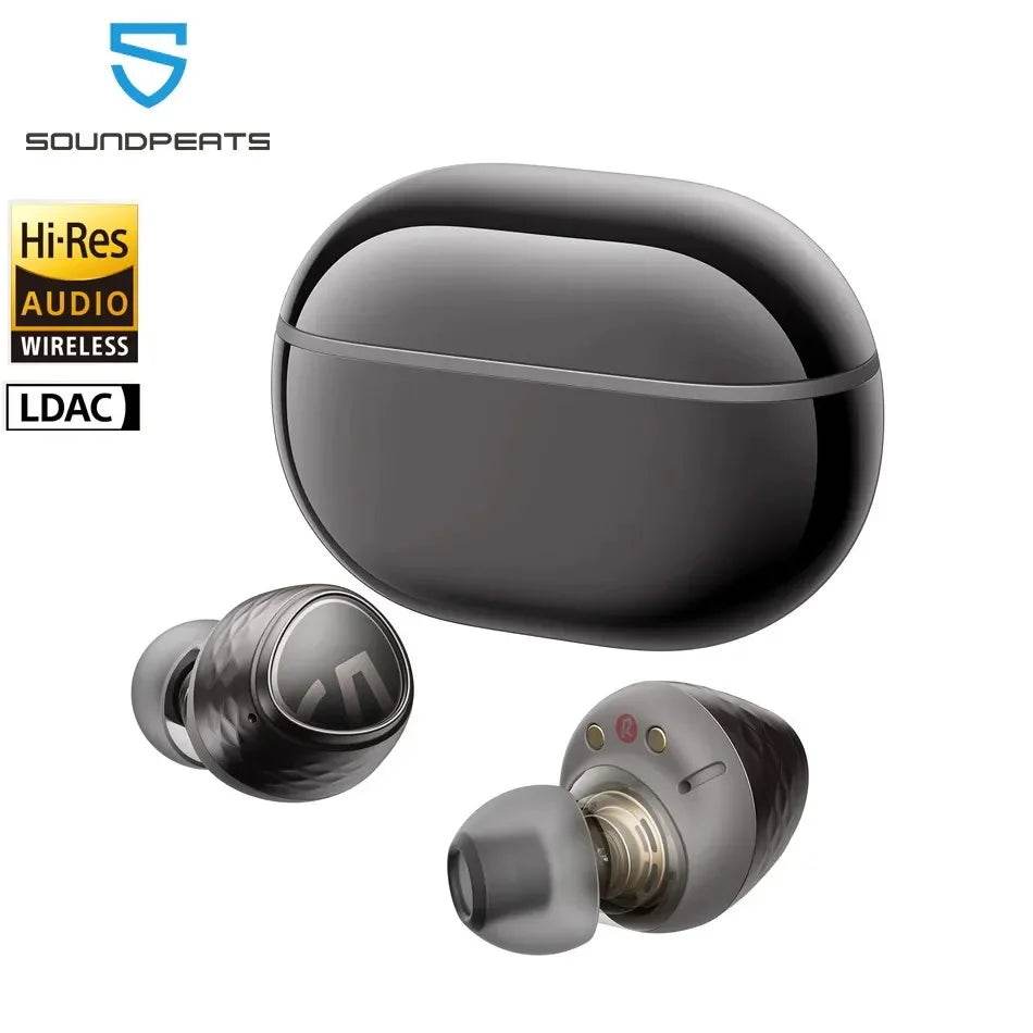 SoundPEATS Engine4 Hi-Res Bluetooth 5.3 Wireless Earbuds with LDAC, Coaxial Dual Dynamic Drivers for Stereo Sound, Total 43 Hrs - EYESPHERE