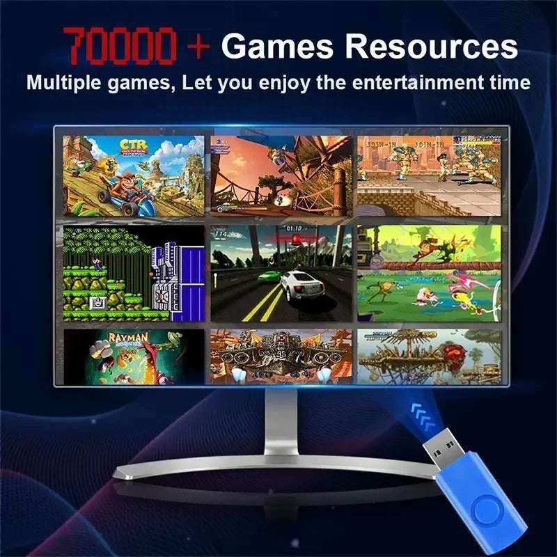 Retro X8 Gaming Console 500GB Loaded 70000+ Games for Wii PS2 DC PSP GAMECUBE Plug-and-Play On TV Windows 11 Children's Gift - EYESPHERE