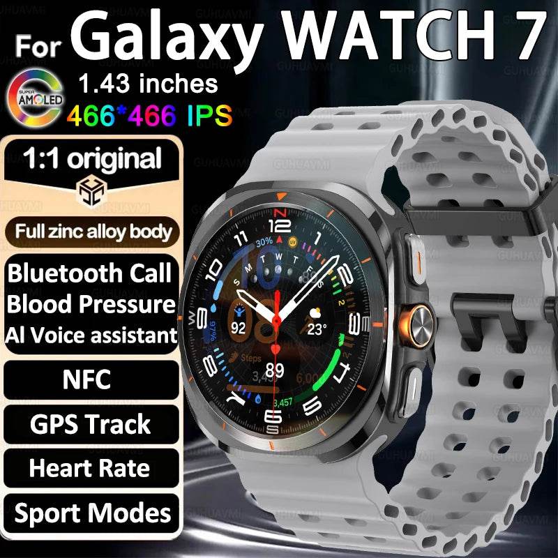 For Samsung Galaxy Watch 7 Ultra New GPS Track Smart Watch Men AMOLED Always Display Clock BT Talk NFC Sport Smartwatches Women - EYESPHERE