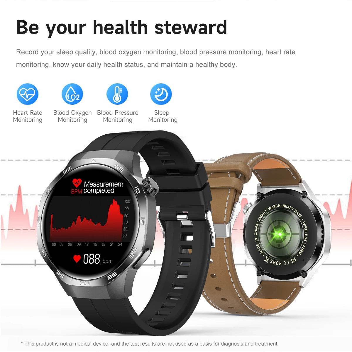 2025New For Huawei Watch GT5 Pro Smart Watch AMOLED Screen NFC GPS Tracker Bluetooth Call Health Waterproof Smartwatch Men Women - EYESPHERE