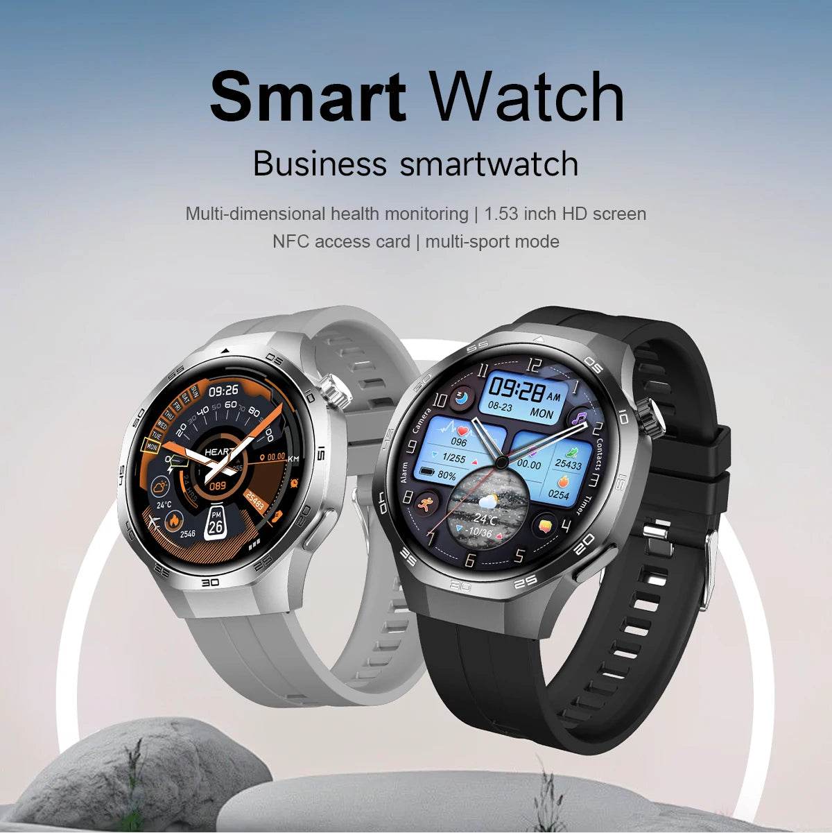 2025New For Huawei Watch GT5 Pro Smart Watch AMOLED Screen NFC GPS Tracker Bluetooth Call Health Waterproof Smartwatch Men Women - EYESPHERE