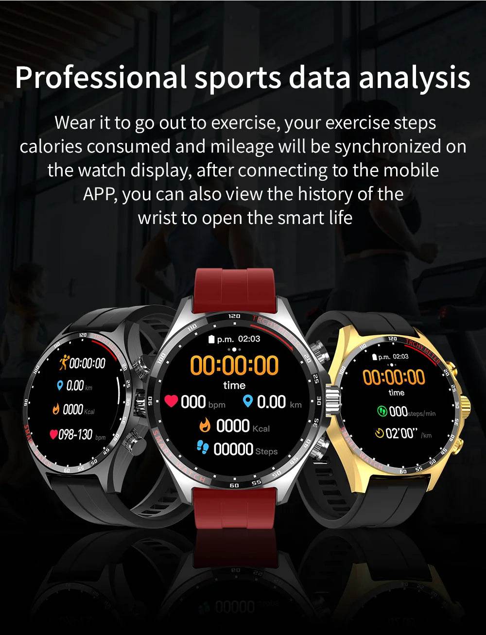 Hotsale Silver Gold Stainless Steel Color Smart Watch 1.58 Inch Bt Call Nfc Wireless Charging Smartwatch - EYESPHERE