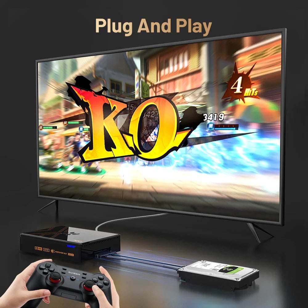 Kinhank Super Console X5 PRO Retro Video Game Console RK3588 8GDDR4 with 4T HDD 16000+ Games Plug and Play for PS2/PS1/SS/DC/N64 - EYESPHERE