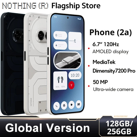 Nothing Phone (2a) Global Version Smartphone Dimensity 7200 Pro Processor 6.7" 120Hz Flexible AMOLED Display Dual 50MP Cameras