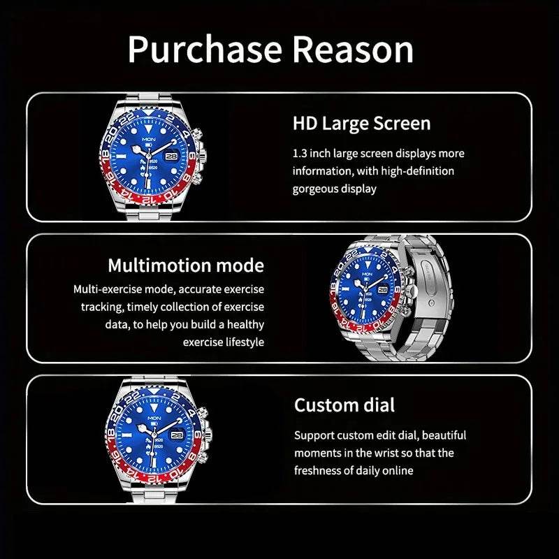 AW12Pro Business Smartwatch Luxury Design Fitness Tracker Bluetooth Call Heart Rate Sleep Monitor Smart Watch for Android iOS - EYESPHERE