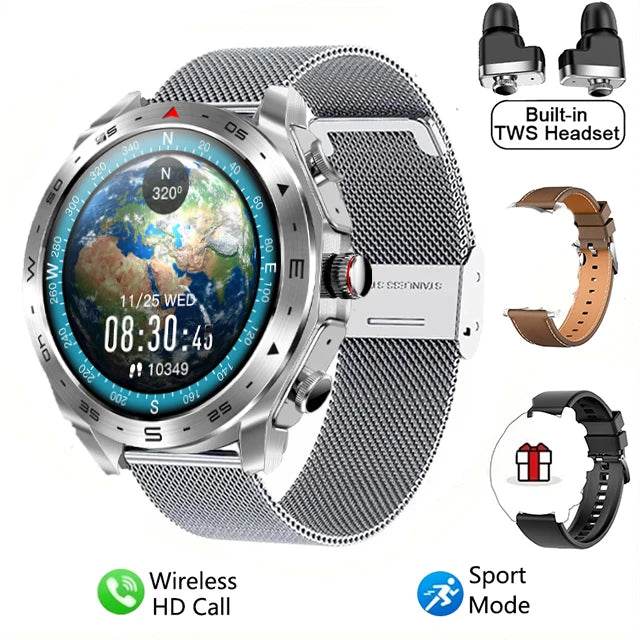 2024 TWS 2-in-1 Bluetooth Earphones Men Smart Watch Bluetooth Call GPS Motion Trajectory HIFI 9D Sound Quality Women Smartwatch - EYESPHERE