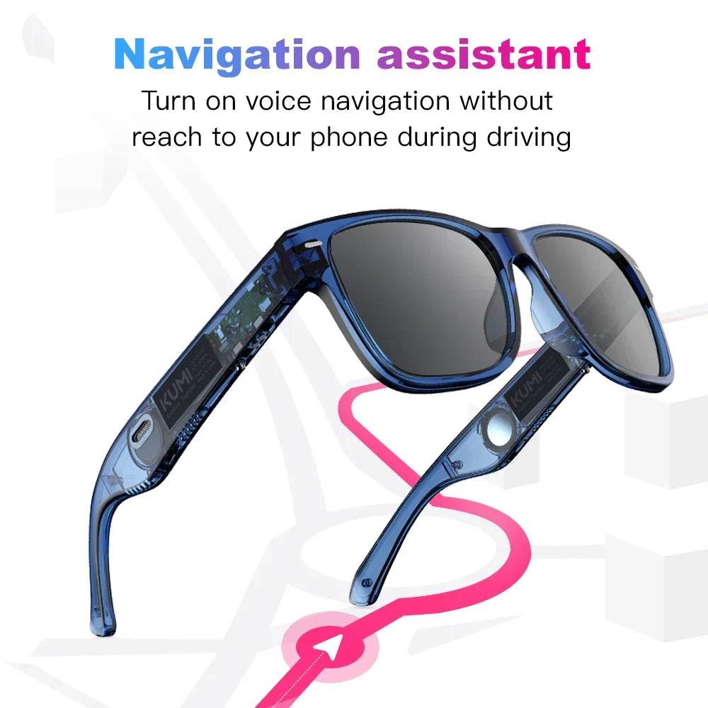 KUMI Meta V1 Smart Glasses Break Audio-visual Imagination Create Bluetooth glasses IPX4 Waterproof Bluetooth Phone Call - EYESPHERE