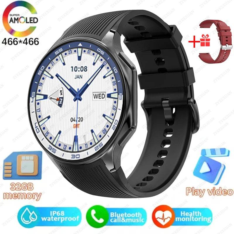 2025 New For OPPO Xiaomi 32G Memory Smart Watch Men Full Touch HD AMOLED Screen Music Fitness Tracker Bluetooth Call Smartwatch - EYESPHERE