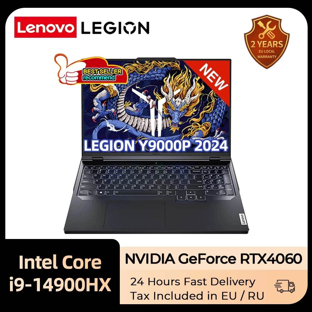 Lenovo Legion Y9000P 2024 E-sports Gaming Laptop 14th Intel Core i9-14900HX RTX4060 2.5K 240Hz 16inch Game Notebook PC - EYESPHERE