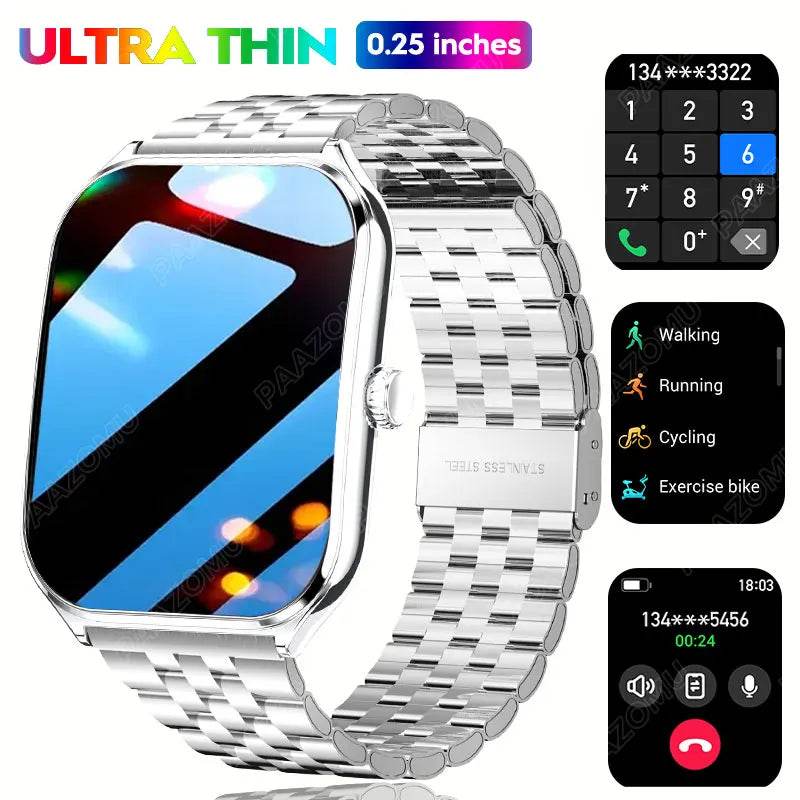 2025 New Smartwatch 0.25 inch Ultra-thin Bluetooth Call Health Monitor Watch IP68 Waterproof 100 Sport Smart Bracelet For HUAWEI - EYESPHERE