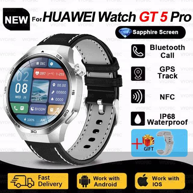 2025New For Huawei Watch GT5 Pro Smart Watch AMOLED Screen NFC GPS Tracker Bluetooth Call Health Waterproof Smartwatch Men Women - EYESPHERE