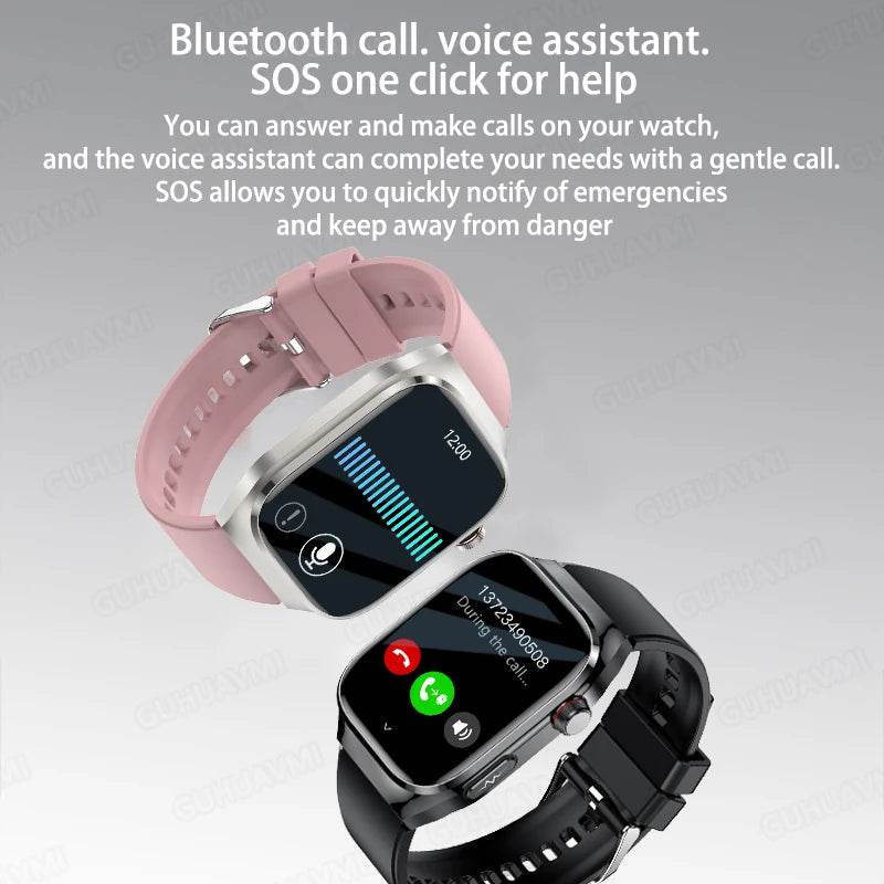 2024 New Uric Acid Blood Fat Smart Watch Men Blood Sugar ECG+PPG Blood Pressure Bluetooth Call Sports for Xiaomi Health Watch - EYESPHERE