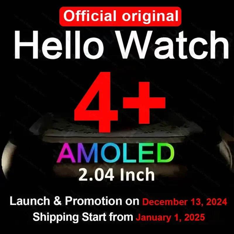 Smartwatch 2025 New Hello Watch 4 Plus ULTRA2 49mm AMOLED 4G ROM GPS GPT NFC Compass Bluetooth Call Sports Clock Men Women PK 3 - EYESPHERE