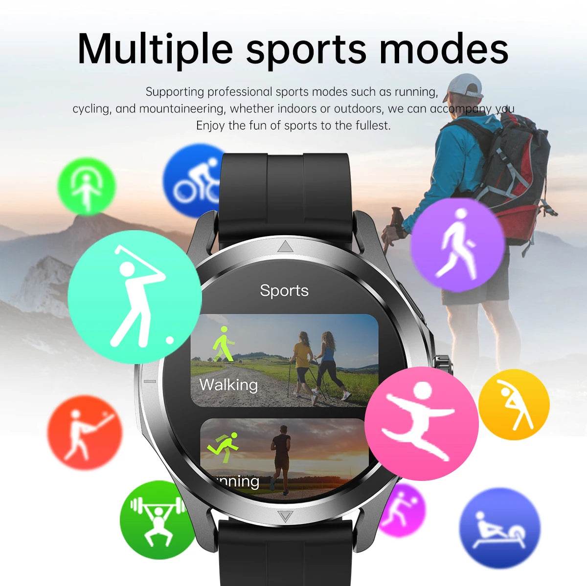 For Xiaomi S4 Ultra Outdoor Sports Smart Watch Men AMOLED Screen NFC GPS Compass Heart rate Waterproof Bluetooth Call SmartWatch - EYESPHERE