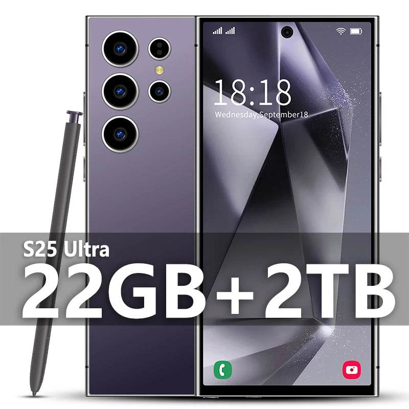 2025 New S25 Ultra Smartphone Original 7.3 Inch Celulares Android Moblie Phones Unlocked 5G Dual Sim Global Version CellPhones - EYESPHERE