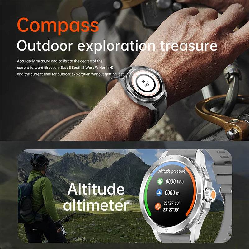 For Xiaomi S4 Ultra Outdoor Sports Smart Watch Men AMOLED Screen NFC GPS Compass Heart rate Waterproof Bluetooth Call SmartWatch - EYESPHERE