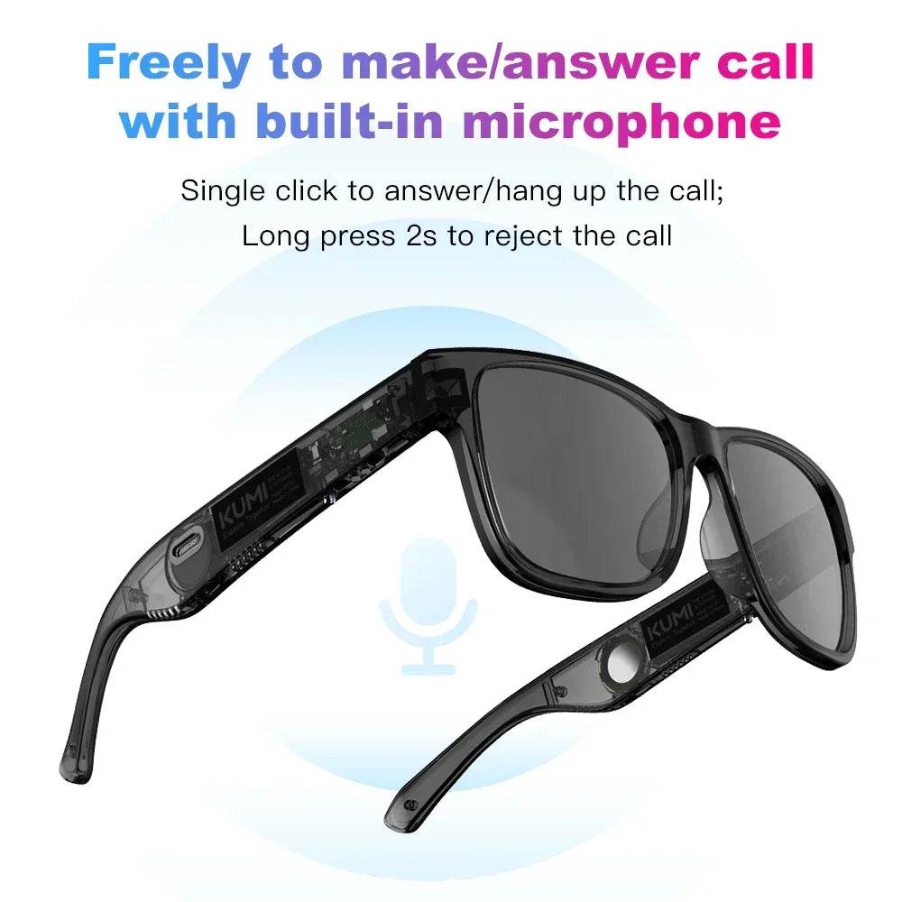 KUMI Meta V1 Smart Glasses Break Audio-visual Imagination Create Bluetooth glasses IPX4 Waterproof Bluetooth Phone Call - EYESPHERE