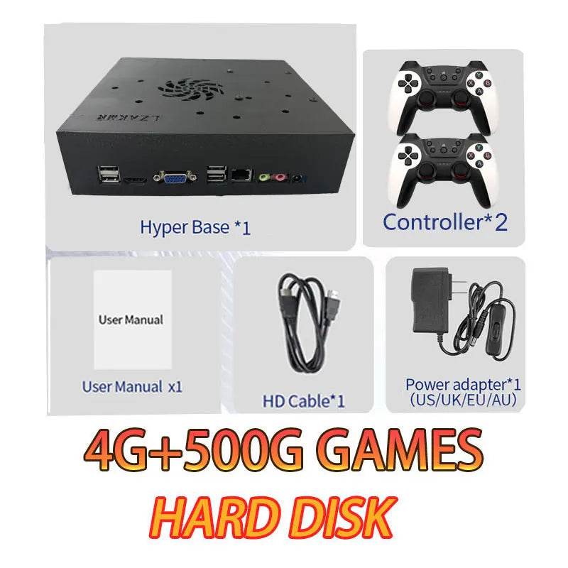 500GB T8 Retro Gaming Console Loaded 70000+ Games for Wii PS2 DC PSP GAMECUBE Plug-and-Play On TV Windows 11 Children's Gift - EYESPHERE